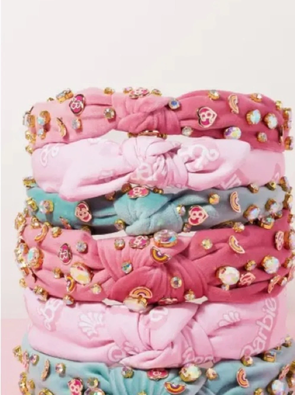 Lele Sadoughi x Barbie Bejeweled Turquoise Top Knot Headband